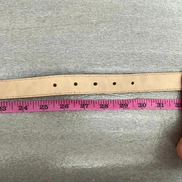 ❤️FREE ❤️Girls Vero Moda Blush Pink Leather Belt-Silver Tone Jewelled Buckle - Picture 4 of 5